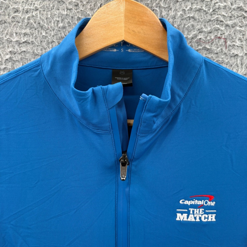 Greyson Halley Quarter Zip Women S Blue Golf Pullover Capital One The Match
